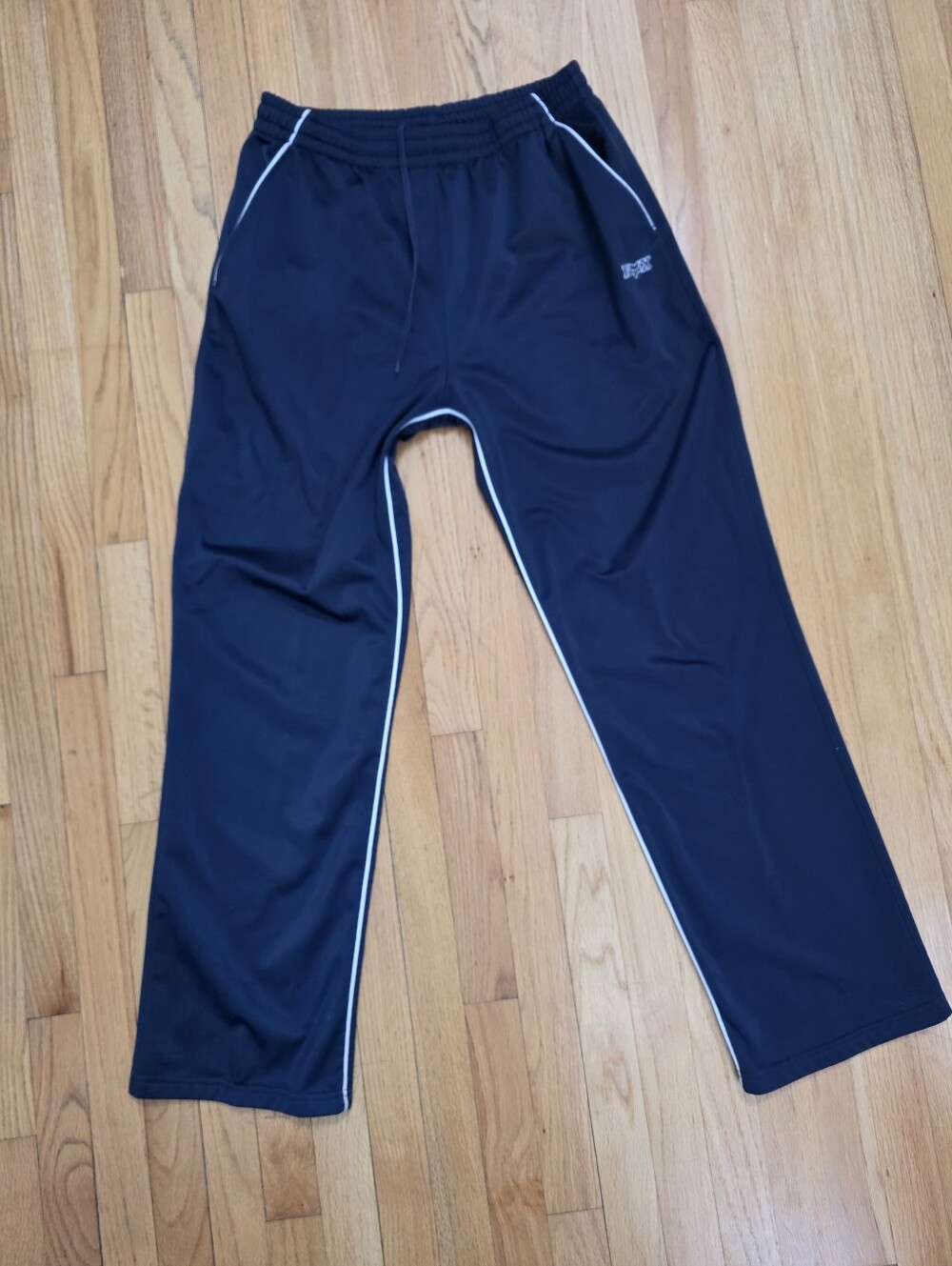 Vtg 1990s/Y2K Fox Racing F-Head-X Inner White Piped Track Pants Navy Blue L Uni